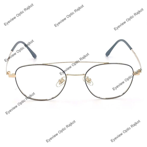 Aviator Style Metal eyeglasses Black, Golden color FMT22