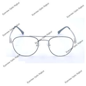 Round Style Metal eyeglasses Black, Silver color FMT34