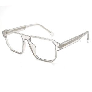 TRANSPARENT COLOR FULL FRAME SQUARE SHAPE  EYEGLASS FRAME EF104