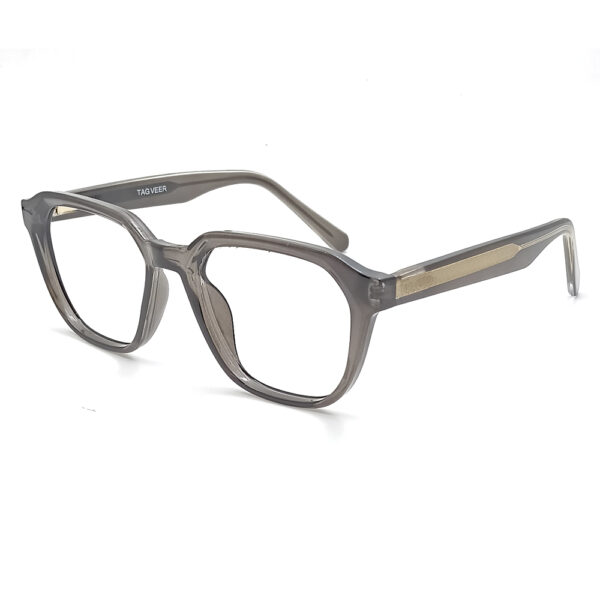 GREY COLOR FULL FRAME HEXAGONE, GEOMETRIC SHAPE  EYEGLASS FRAME EF110