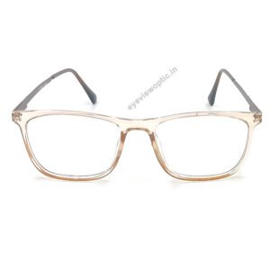 TRANSPARENT, BROWN COLOR FULL FRAME RECTANGLE SHAPE  EYEGLASS FRAME EV116