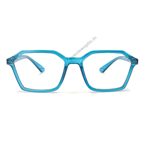 AQUA BLUE, BLUE COLOR FULL FRAME HEXAGONE SHAPE  EYEGLASS FRAME EV170