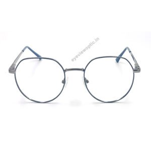 BLUE, SILVER COLOR FULL FRAME ROUND SHAPE  EYEGLASS FRAME EV206