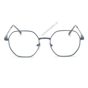 BLACK COLOR FULL FRAME HEXAGONE, GEOMETRIC SHAPE  EYEGLASS FRAME EV212