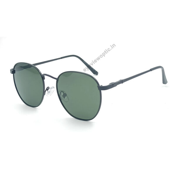 BLACK COLOR ROUND POLARISED SUNGLASS EVS123 - Image 2