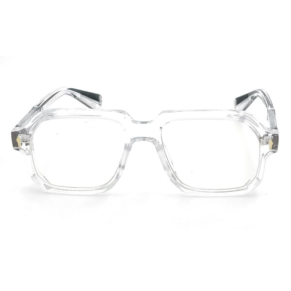 TRANSPARENT COLOR FULL FRAME GEOMETRIC SHAPE  EYEGLASS FRAME F04