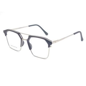 BLACK, SILVER COLOR FULL FRAME SQUARE SHAPE  EYEGLASS FRAME F0826029