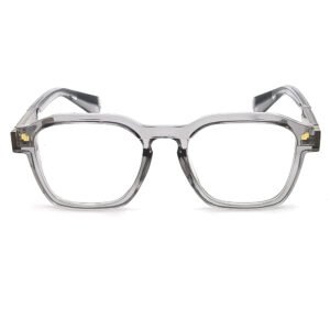 TRANSPARENT, GREY COLOR FULL FRAME GEOMETRIC SHAPE  EYEGLASS FRAME F10