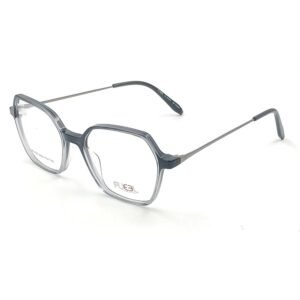 BLACK, GREY COLOR FULL FRAME HEXAGONE SHAPE  EYEGLASS FRAME FP23GRAD