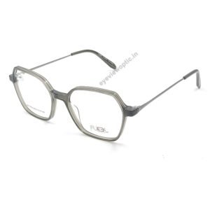 GREY COLOR FULL FRAME HEXAGONE SHAPE  EYEGLASS FRAME FP23GRN
