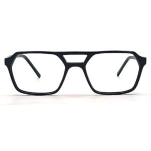 Double Bridge square eyeglass frame for men & women IX1013C1
